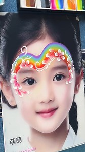 Rainbow petals come to life! 🌈✨ Painting this dreamy floral design with vibrant colors—so satisfying! 🎨💖#party #arttok #fantasyart #facepainting #bodypainting #ankabella #parttimejob #facepainter | Anka Bella
