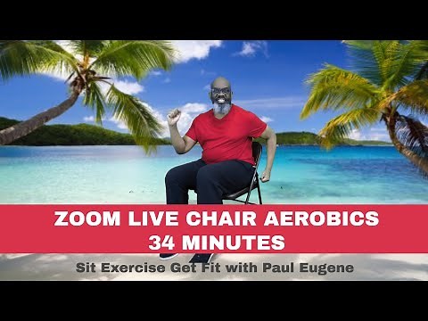 Zoom Latin Chair Aerobics Workout | 34 Minutes | Cardio Dance Abs | Sit Exercise Get Fit