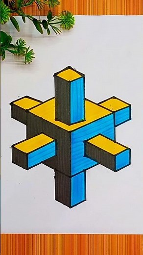 Easy and unique 3d illusion Drawing 😍 ll voice of ‪@sketch_artist_abhi454‬