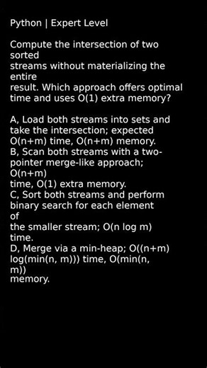 Finding Intersection of Two Sorted Streams without Storing Result #computing #streamprocessing #effi