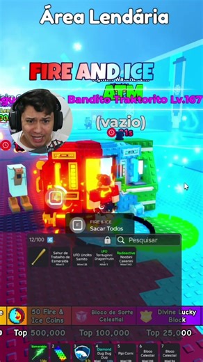 I put a divine [item] in the fire and ice machine 😳 #roblox #tsunamibrainrot