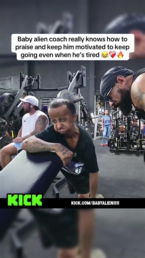 Baby Alien Coach Motivates Tired Child