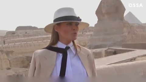 Melania didn't need words - her outfits spoke for her
