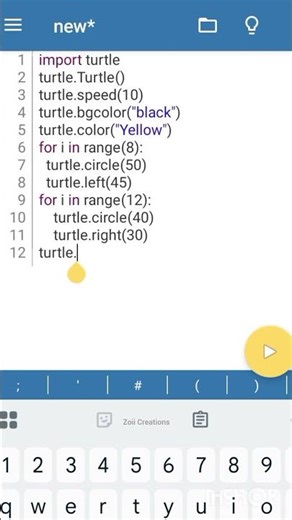 Sunflower _By_Using_Turtle_Graphics. #pythonprogramming #coding #python #turtlegraphics