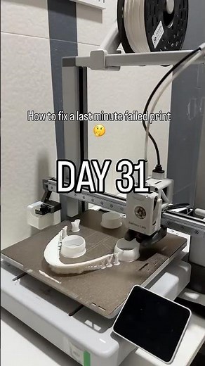 Day 31: Fixing a Failed 3D Print After a Power Cut