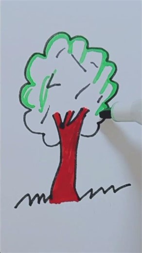 How to draw a Banyan tree (বটগাছ) #shorts #shortvideo #banyan