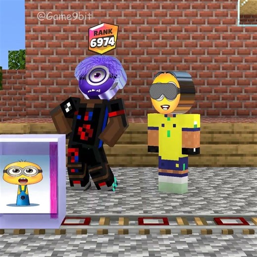 Two versions of Sprunki Minion — guess the character in the box to level up your rank! 😄😁