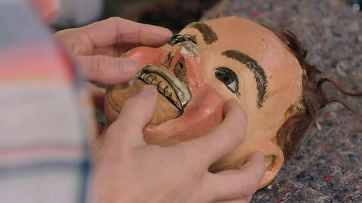 Restoring the mouth of a 100-year-old ventriloquist’s dummy