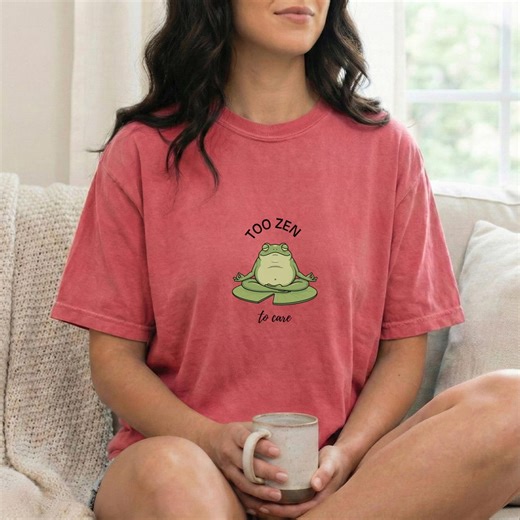 Too Zen Toad Shirt | Funny Relaxed Frog Sweatshirt & Hoodie, Positive and Funny Mindset, Gift for Her Him, Meditation Practice - Etsy