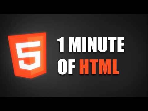 Learn HTML in 1 Minute! HTML Basics for Beginners In 60 Seconds!