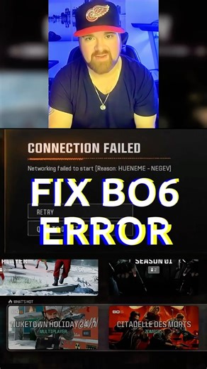 THE Patman | FIX Networking Failed to Start, Hueneme Negev Error in BO6 on PS5, Xbox, and PC #blackops6 #bo6 #callofduty #cod #warzone #gaming #ps5... | Instagram