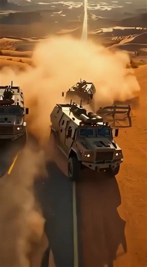 Sports Car Escapes Armored Trucks in Insane Desert Highway Chase | AI Action