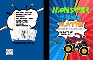 Monster Truck Math: Addition Coloring Book, Elementary Mathematics - Etsy Australia