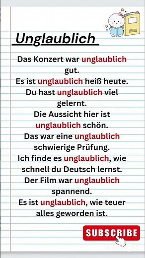Deutsch lernen mit ,, unglaublich "im Alltag | A1-B1