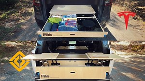 Top Tesla & Rivian Car Camping Gear: Fruble Camper Kit Lite & R1S