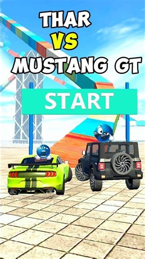 Thar vs mustang gt 😱 | INDIAN BIKE DRIVE 3D | #shorts #indianbikedriving3d