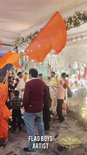 Flag Hosting Artist Traditional Wedding entry |Varmala Stage |Delhi Ncr