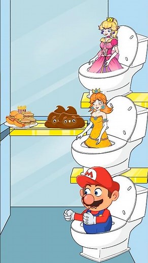 OMG!! Mario’s Toilet Trouble: How Daisy And Peach Pay The Price – Funny Game
