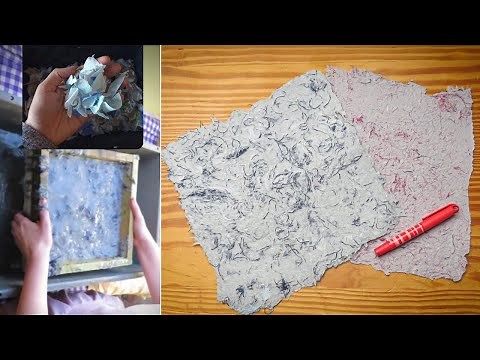 I MADE PAPER FROM FABRIC SCRAPS (fabric scrap ideas)