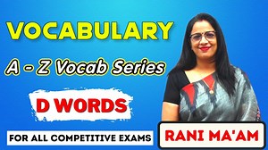 12K views · 1.1K reactions | Vocabulary A - Z Series || D Words || Synonyms and Antonyms || Vocabulary || English With Rani Ma'am #vocabulary | English With RANI MAM | Facebook