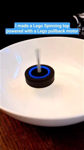 Home made Lego Spinning top, powered using a Lego pullback motor. #lego #legofan #legomasterbuilder