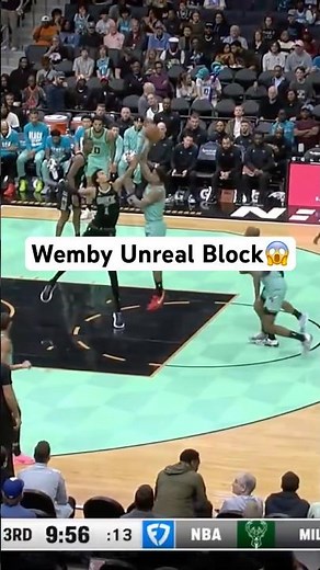 Wemby Blocks a Shot… WITHOUT EVEN JUMPING 😳🏀