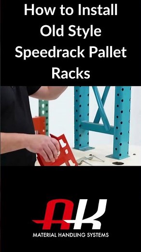 How to Install Old Style Speedrack Pallet Racks #akmhs #palletrack #speedrack