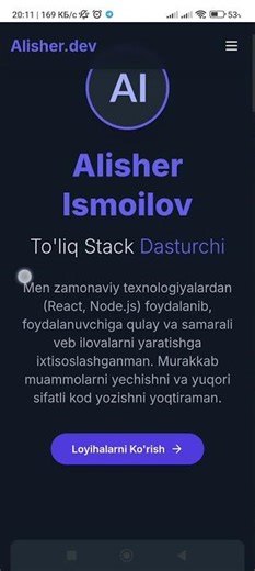 Full Stack Developer Portfolio 2025 (Dark Mode, React/Node.js)