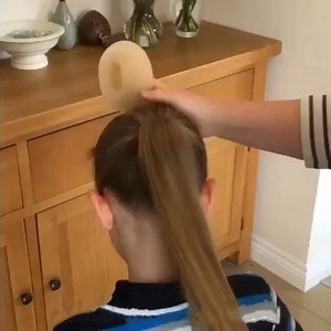 Super speedy way to make a bun tutorial! Have you used your doughnut like this? It's such a good way and stays well even without pins! If you damp hair first and sleep with it in you wake up to beautiful soft curls too!!!!! By: @2littlegirls_hairstyles | HYGO Pretty