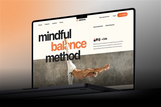 Aroha Yoga Website – UI/UX Design Case Study in Figma