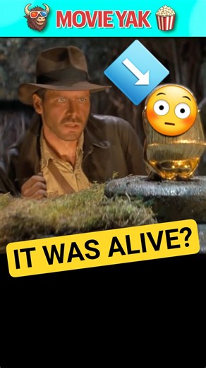 INDIANA JONES Idol WAS ALIVE? In the iconic opening scenes of Raiders of the Lost Ark, Indiana Jones steals the idol, but people who saw the movie in the theaters had said that the eyes of the idol moved! #indianajones #movie #behindthescenes #movies #behindthescene #movietrivia #stevenspielberg #didyouknow #80s #1980s #80smovies #moviefacts #harrisonford #moviescenes #shorts | Movie Yak