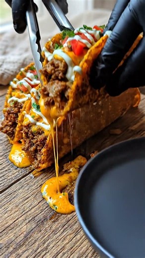 Cheesy Rotel Beef Tacos #easyrecipe #recipe #recipe #easynutrition #food #healthyeating