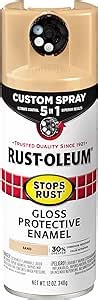 Rust-Oleum 376905 Stops Rust Custom Spray 5-in-1 Spray Paint, 12 oz, Gloss Sand, (Pack of 1)
