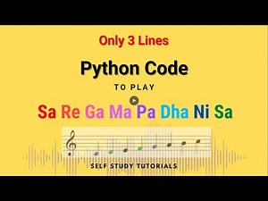 3 Lines Python Code to Play Sound || Sa Re Ga Ma Pa Dha Ni Sa Using winsound
