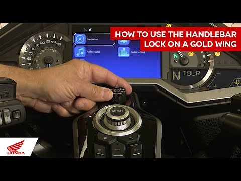 How to use the handlebar Lock on a Gold Wing