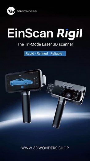 @3dwonders.shop | 🚀 Introducing EinScan Rigil — the world’s first Tri-Mode 3D scanner with built-in computing, hybrid light source, and full wireless... | Instagram