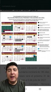 Official 2026-2027 School Year Calendar from the SEP! 🔥🇲🇽