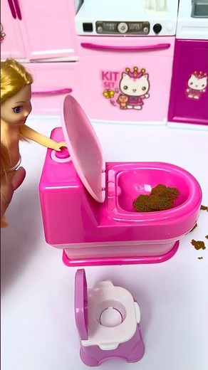 Satisfying Barbie Pink Bathroom 💖 ASMR Surprise Unboxing #shorts #barbie #asmr