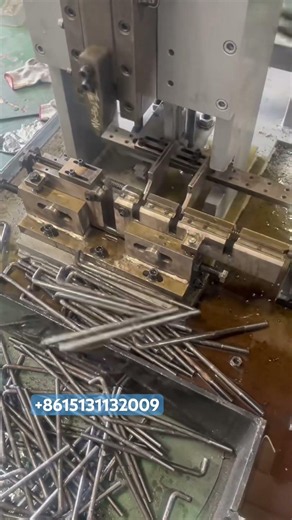 Automatic L bolt straightening,threading and bending machine #machine #boltmaking #fastnermachine