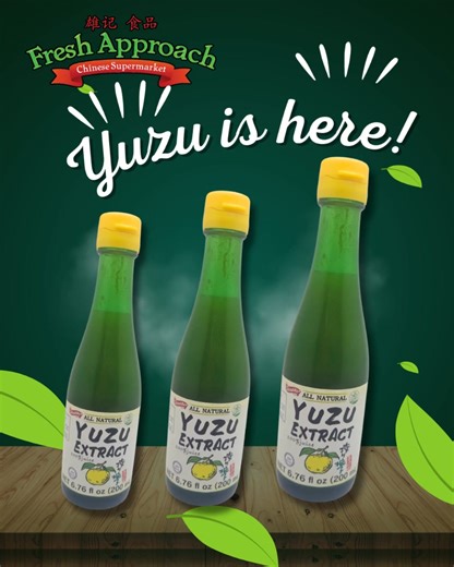 🍋✨ Yuzu is here! ✨🍋 Bright, zesty, and incredibly refreshing — Yuzu Extract has officially landed! 🌿 This all-natural citrus brings a bold, aromatic kick that’s perfect for dressings, marinades, sauces, cocktails, teas, and even desserts. A little splash goes a long way! If you love fresh, clean flavors with a unique citrus twist, this one’s for you. Come grab a bottle and let your cooking (and drinks 👀🍹) shine! Have you cooked with yuzu before? Tell us how you use it 👇💚 | Fresh Approach 