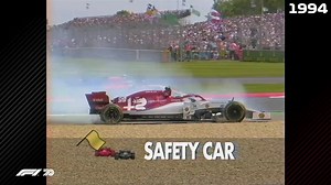 如果把F1 70年的历史转播特效集合到一场比赛中...