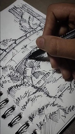 easy sketch using hatching method...