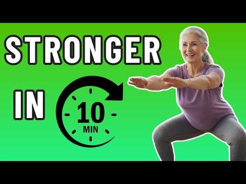 10-Min AT-HOME STRENGTH Workout for Over 55s (Follow Along, No Equipment)