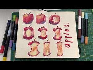 I finally finished my sketchbook!! 10 pages art process with different mediums 🎨⭐️