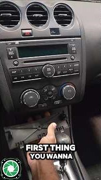 2007-2012 Nissan Altima radio removal replacement install 1 min