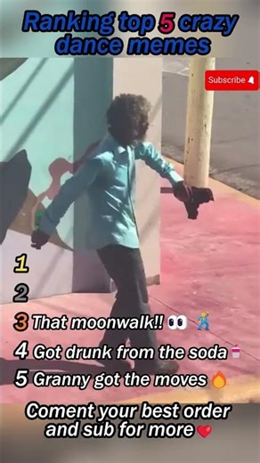 Ranking top 5 crazy dance memes! 👀 #shorts