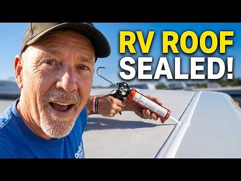 How to Seal RV Roof! RV technician explains how to seal seams & moldings with Dicor roof sealant.