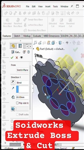 Stop Modeling Like This! 🛑 Master SOLIDWORKS Extrude & Cut in 60s!