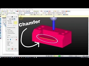 Mastercam X5 || Milling Example || internal chamfer (2D Chamfer)