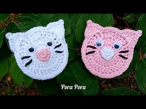 Crochet Cat Applique I Crochet Animal Applique